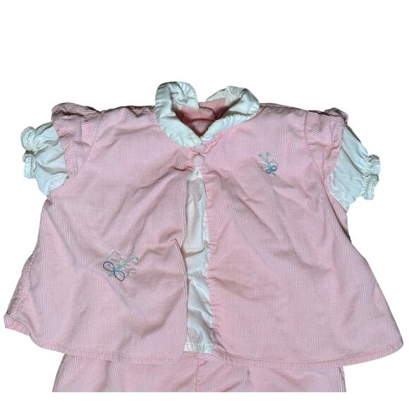 Vintage Wonderalls Corduroy Overall Outfit Set Toddler Girls XL 25-28 lbs Pink - Picture 2 of 10